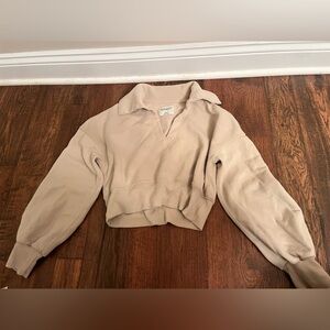 Beige Cropped Sweater